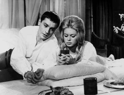 Alain Delon and Brigitte Bardot in "Les Amours Celebres". (1961).