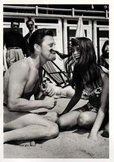 Kirk Douglas and Brigitte Bardot, Cannes, 1953