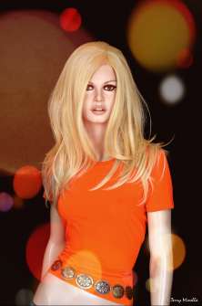 Brigitte Bardot sculpture in resin : new makeup