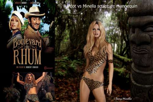 Brigitte Bardot vs Minella sculpture mannequin
