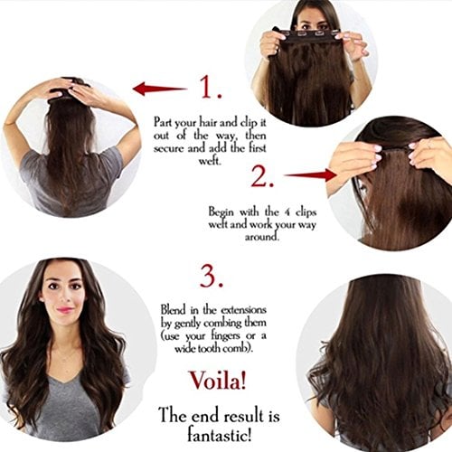 Natural Black 22 Inches Long Corn Wave Curly Wavy One Piece Clip