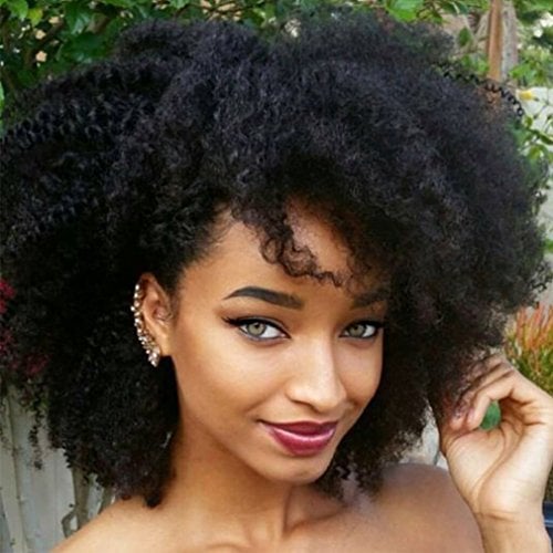 Amazoncom Afro Kinky Curly Clip In Human Hair Extensions Double